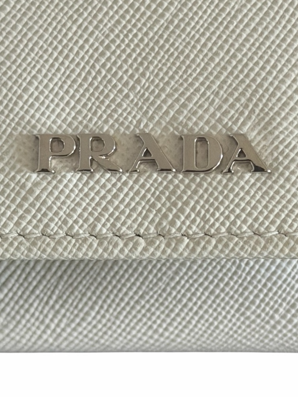 PRADA off-white Saffiano leather continental wallet in its original box Italy - Picture 4 of 11